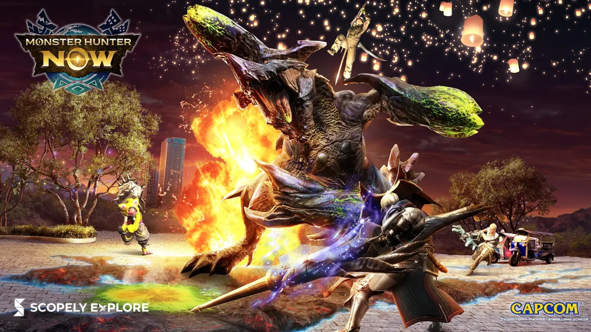 Monster Hunter Now Season 11「鳴動！燃燒殆盡」主視覺 — Rumbling! Burnt to Ashes key art